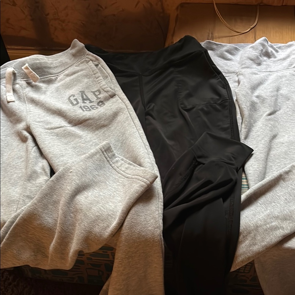 GAP Kids Light Gray Sports pants, Black Lab Valley Leggings, Grey members Mark